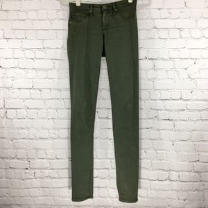 AG Adriano Goldschmied Dark Green Legging Jean
